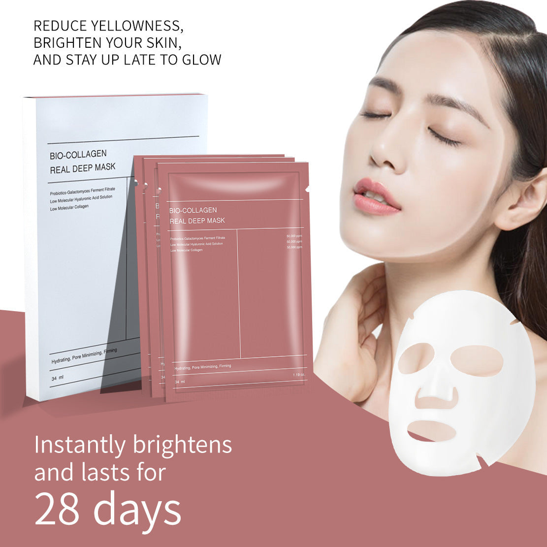 Bio Collagen Hydrating Face Mask (4 Pack)