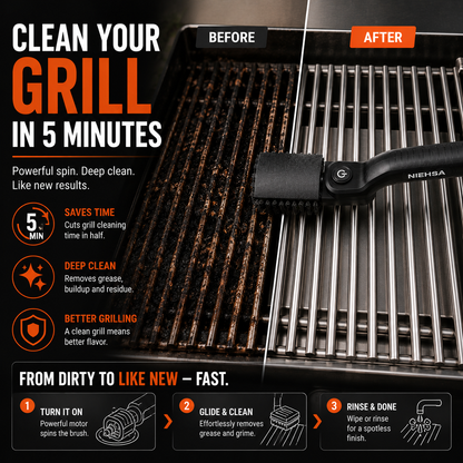 Niesha PowerScrub Grill Brush